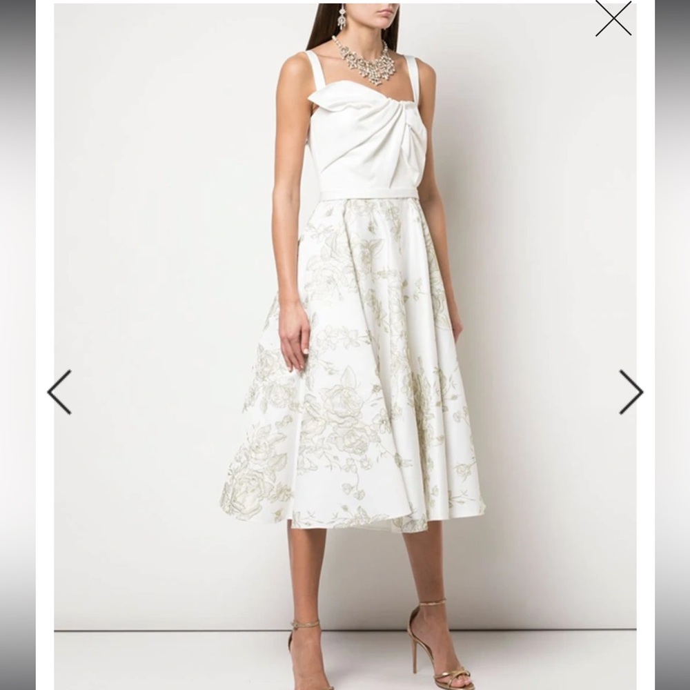 NWT Marchesa Notte
embroidered flared midi dress